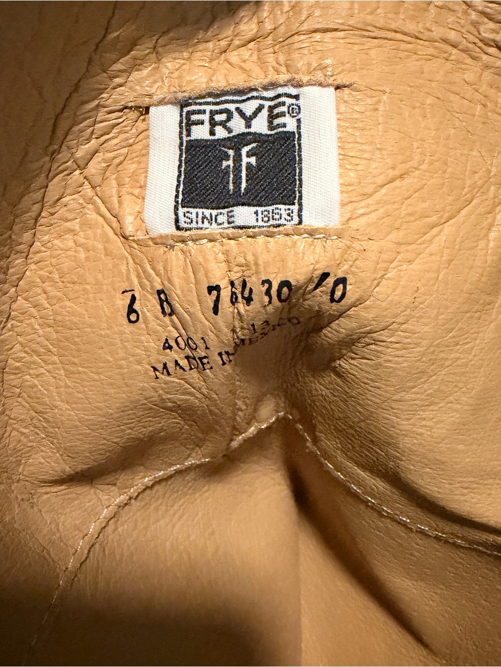 Frye Brown Leather Tall Riding Boots Back Zip Size 6B - Picture 7 of 8